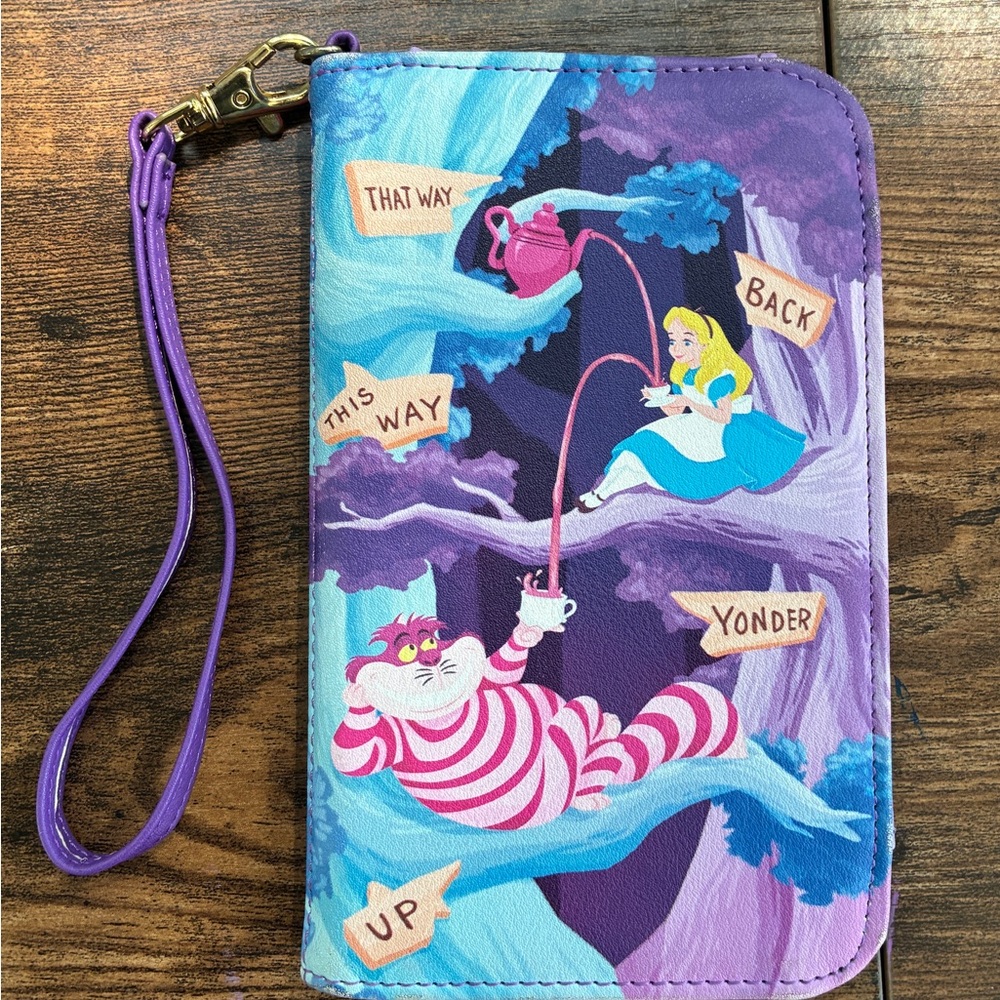 Loungefly Alice in Wonderland Purple Wristlet